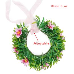 Garland Green Wreath Women Girl Hair Accessories Floral Hoop Headwear Moana Party Supplies Flower Crown St. Patrick's Day