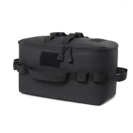 Storage Bags Outdoor Camping Bag Gas Stove Canister Pot Carry Picnic Cookware Utensils Organiser Black