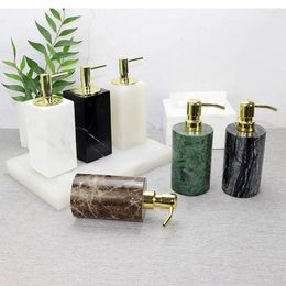 Liquid Soap Dispenser Light Luxury Natural Marble Home Shampoo Shower Gel Bottle Wristband Bathroom Accessories