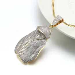 Pendant Necklaces Fashion Hoodie Paved CZ Jewelry Punk Cloth Hip Hop Hoody Luxury Men Gift