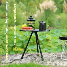 Camp Furniture Outdoor Tripod Dining Table Hiking Picnic Lifting Folding Round Portable Aluminium Alloy Coffee Mini