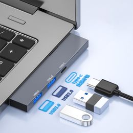3 in 1 1x3.0+2x2.0 USB Hub 3 Ports Extended Plug Slim Portable Type C/USB PD Splitter PC Computer Laptop Accessories