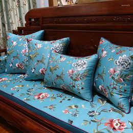 Pillow Embroidered Cover Luxurious Chinese Style Flowers Birds Pillowcase Living Room Bedroom Home Decorative Sofa