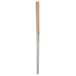 Kitchen Storage Fried Chopsticks Pot Wooden Chinese Cooking Lengthened Reusable Frying Stainless Steel With Handle Wok