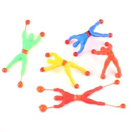 10pcs Random Colour Novelty Funny Toy Elastic Retractable Sticky Climbing Man Educational Toys Children Kids Gift