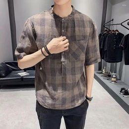 Camicie casual da uomo Primavera Estate Abbigliamento maschile Per il tempo libero Cotone Intorpidito Mens Designer Confortevole Quotidiano Coreano Tasche superiori T-shirt 2024