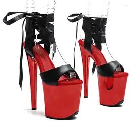 Dance Shoes Leecabe 20cm/8inches Matte PU Upper Electroplate Platform High Heel Sandals Sexy Model Pole