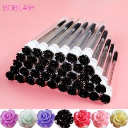 Tool 10/50/100pcs Reusable Eyelash Brush Tubes Eyebrow Brush Eyelash Wands Replaceable Dustproof Drill Rose Bottom