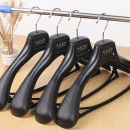 Hangers 5pcs Wide Shoulder Plastic Coat Hanger Suit Clothes Trackless Drying For Wardrobe Bathroom Storage Rack