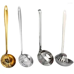 Spoons Soup Stainless Steel Pot With Long Handle Spoon Home Strainer Cooking Colanders Utensils For Kitchen Tableware