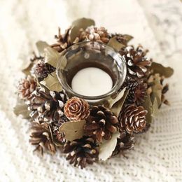 Candle Holders Handmade For Restaurant Christmas Ornaments Tabletop Decor Festival Party Arrangement