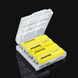 Semi-translucent Plastic Case Container Bag Case Organizer Box Case Holder Storage Box Cover For 2 4 8 AA AAA Battery Box