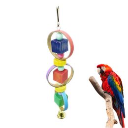 Parrot Colour Building Blocks Chewing Toys Coloured Ring Chewing String Bird Toys Cross-border Explosions Special