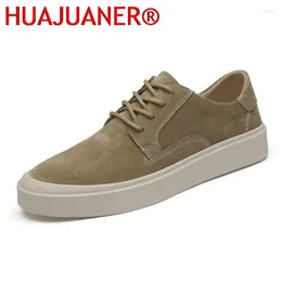 Casual Shoes Autumn Leather Suede Men Men's Lace-up Comfortable Youth Fashion For Man Non-Slip Luxury Sneakers