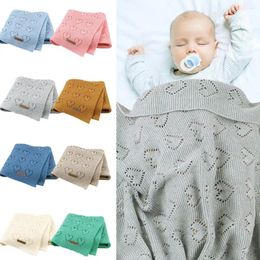 Blankets 100 80 Baby Blanket Knitted Cotton Summer Stuff For Borns Swaddle Stroller Clothes Infantil Wrap Monthly Kids