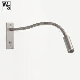 CE certified LED bedside hose wall lamp hotel room bedside reading lamp 3W embedded background wall bar counter