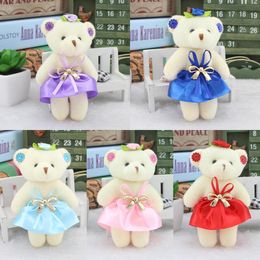 Flower bouquet bear, diamond bear, cartoon bouquet doll gift wholesale, candy doll, flower wrapping material, plush toy doll