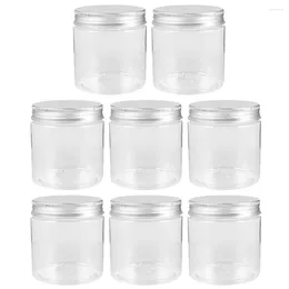 Storage Bottles 250ml Mini Transparent Silver Aluminium Lid Mason Jar Set Household Jam Jars Small Honey Container Plastic Sealing