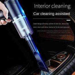 Vacuum Cleaners Portable Car Vacuum Cleaner Powerful Wireless Mini Handheld Portable Vacuum Cleaner for Automotive Strong Suction Cleaning yq240402
