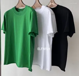 Women's T Shirts Woman Fashion White Black Green Short Rolled Sleeved Cotton T-shirt Round Neck Tops Tees High Quality