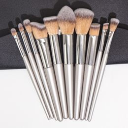 Cross-border hot mining 10 14 champagne golden flame beauty brush makeup brush set full brush spot wholesale