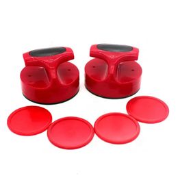 Air Hockey Pushers and Hockey Pucks Great Goal Handles Paddles Replacement Accessories for Game Tables 2 Strike 4 Puck 240328