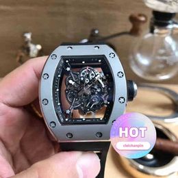 luxury watch cool Rakish Mechanical Wrist watches TV Factory rm055 designer Mens Business Leisure Fine Steel Case Black Tape Fashion S 4Q3I 2023 New Luxury Style
