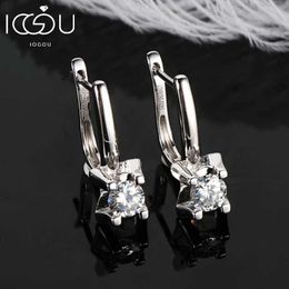 Stud IOGOU Earrings 2023 Trend New Mosonite Pendant Huggie Earrings 100% 925 Sterling Silver Ring Womens Original Jewellery Q240402