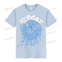 FEAR of Mens T Shirts Poloshirt Shirt Sp5der Spider 555 Womens T-shirt Fashion Street Clothing Web Pattern Summer Sports Wear Designer Top Brands 868