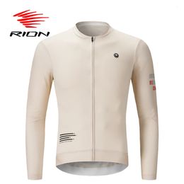 RION Cycling Jerseys Men Long Sleeves Shirts Bicycle Clothing Mountain Bike Jersey Motocross Outfit Windbreaker Riding Pro 240325