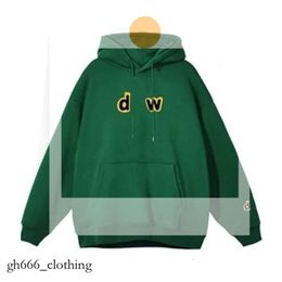 Derw Hoodie Damen Hoodies Sweatshirts Derw Marke Herren Hoodies Sweatshirts Gelber Mann Retro Smiley Face Letters Print Sweatshirt T-Shirt Frühlingstrend 282