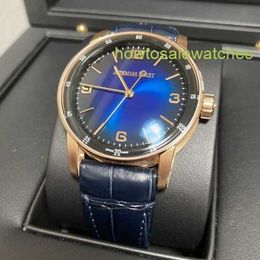 Lastest AP Wrist Watch CODE 11.59 Series 41mm Automatic Mechanical Fashion Casual Mens Swiss Second-hand Famous Watch 15210OR.OO.A028CR.01 Smoked Blue Single Table