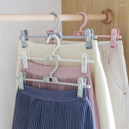 Hangers 1pc Non-slip Pants Clip Plastic Rack Skirt Inside Hanger Cabinet To Dry Clothes Hanging