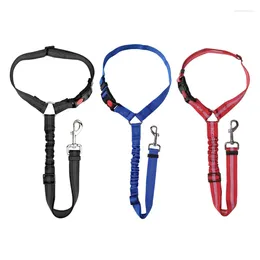 Dog Collars Belt Pet For Car Seatbelt Safety With Collar Reflective Nylon