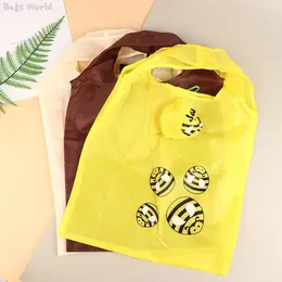 Shopping Bags Foldable Bag Cartoon Reusable Shoulder Portable Grocery Storage Tote Home Organizator Folding