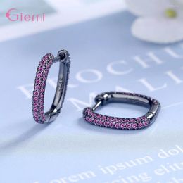 Hoop Earrings Fashion 925 Sterling Silver Wedding For Women Girls CZ Cubic Zirconia Trend Luxury Jewellery Wholesale