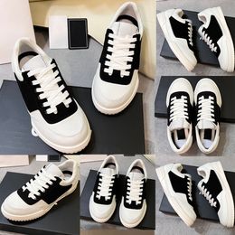 Luxury designer women sneakers womens trainers casual shoes cow suede panelled calfskin black white leisure hiking forrest gump shoe