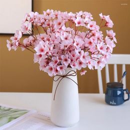 Decorative Flowers Artificial Cherry Blossom Branches Room Home Christmas Decora Plum Wedding Arrangement Accessories DIY Decoration