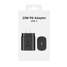 high quality 25W PD USB C Fast Charge 20W Power Wall Quick Charging Adapter US EU Plug For Samsung Charger Galaxy S21 5G S20 S10 Note 20 10 A71 A70s A80 M51