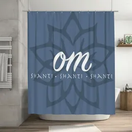 Shower Curtains OM Shanti Spiritual Mandala Curtain 72x72in With Hooks Personalised Pattern Bathroom Decor