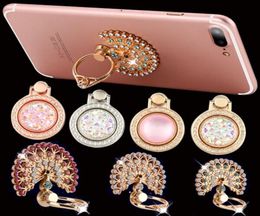 360 Degree Rotation Diamond Bling Phone stander metal holders For iPhone 7 8 X Samsung Finger Ring Holder Stand6451454