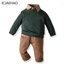 Clothing Sets Baby Boys Casual Born Suit Autumn Winter Fashion Toddler Long Sleeve Shirt Sweatshirt Trousers 3PCS Clothes