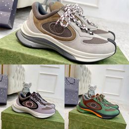 Men and women Fashion shoes new leather lace-up sneaker lady Running Trainers Thick soled gym sneakers outdoor wear proof casual shoes