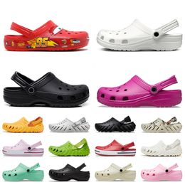 Designer Classic Clog crocs Sandals cross-tie Sliders Croc Echo cross-tie Sandal Slides Cros Slippers Platform Loafers【code ：L】Flip Flops shoes