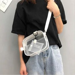 Drawstring Fashion White Transparent Messenger Est PVC Bags Jelly Shoulder Bag For Girls Handbag Women Zipper