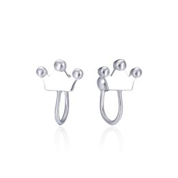 Earrings Fashion Plain Silver Ear Ring Ear Jewelry s925 Silver Polished Simple and Fresh Ear Studs TN4