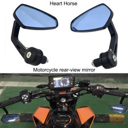 2x 7/8" 20mm Motorcycle Rear View Mirrors Anti-Glare HD Motorbike Handlebar End Side Mirror for Scooters ATV Bike Motorcycles