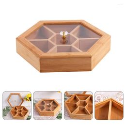 Dinnerware Sets Storage Box With Lid Plate Serving Tray Table Decor Decorative Candy Fruit Wooden Snack Dish Container