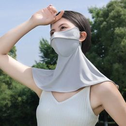 Scarves Gradient Silk Mask Thin Sunscreen Veil Face Cover UV Protection Gini Women/Girls