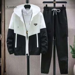 Pra Designers New Mens Tracksuits Fashion Brand Men Suit Spring Autumn Men's Two-piece Sportswear Casual Style Suits 618
